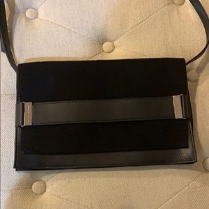 Shoulder bag. Leather/suede